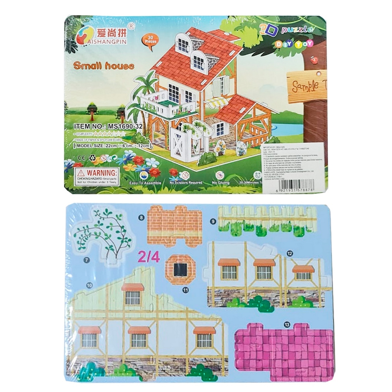 Rompecabezas Casa Villa Jardin Palma Juego Didactico Armable